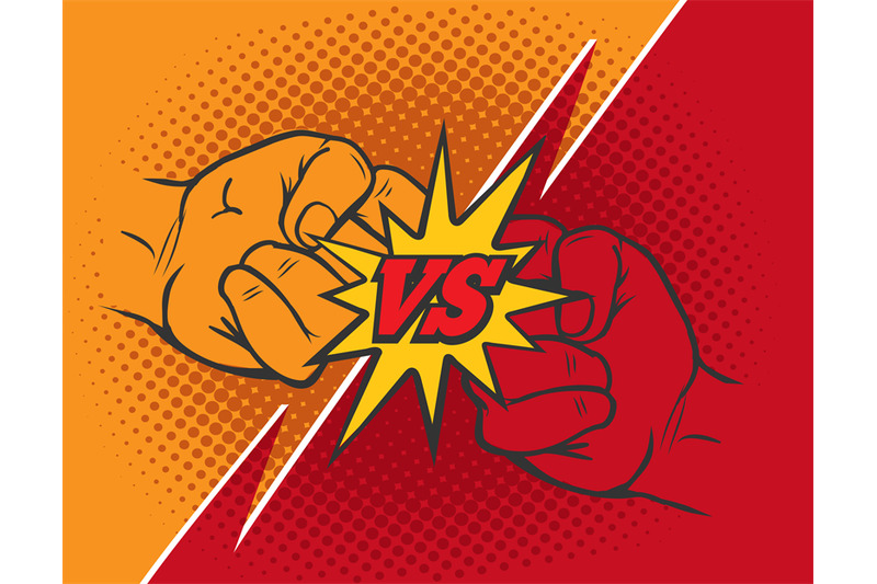 versus-rivalry-fist-background