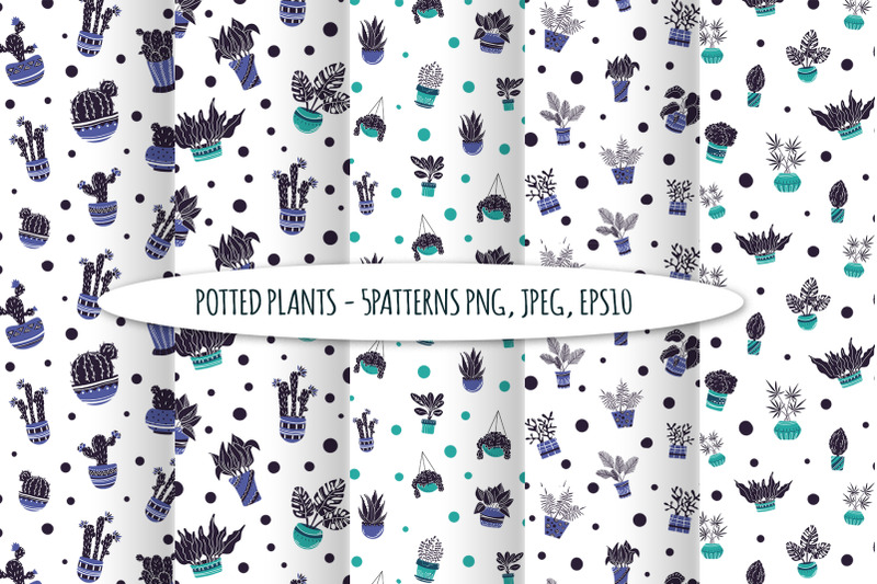 potted-plants-vector-collection