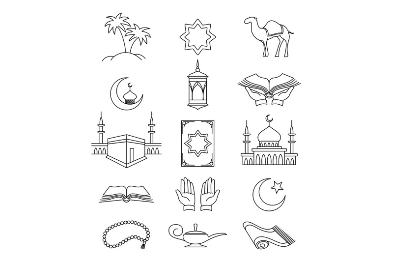 muslim-line-signs-for-ramadan-kareem