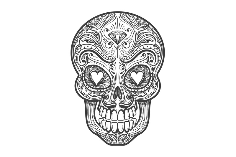 sugar-skull-tattoo-illustration