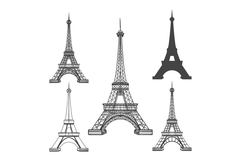 eiffel-tower-black-silhouettes