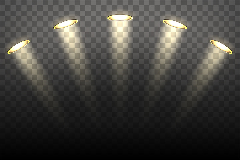 spot-lights-on-transparent-background