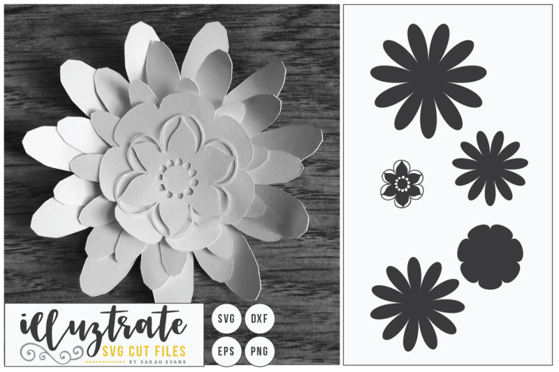 Download Layered Flower Cutting File - Paper Cut Flower - SVG Cut ...