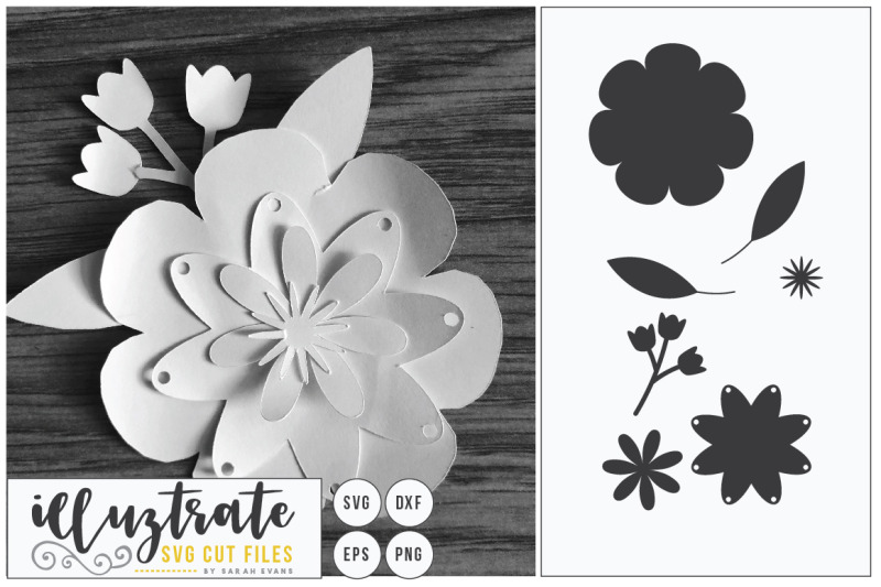 Download Free SVG Cut File - 3d svg Multi layer mandala rose flower layered (...