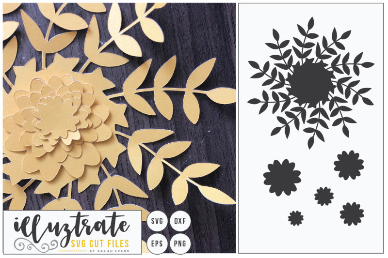 Download Paper Cutting Flower SVG Cut File, Layered Flower SVG, DIY 3D flower By illuztrate ...