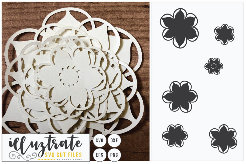 Free Free 305 Layered Flower Svg Free SVG PNG EPS DXF File