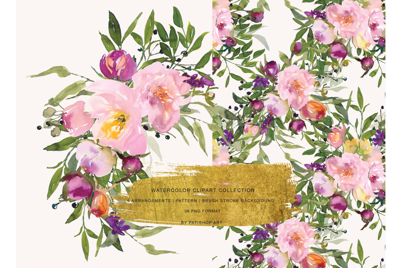 watercolor-pink-peony-clipart-pink-and-purple-flowers