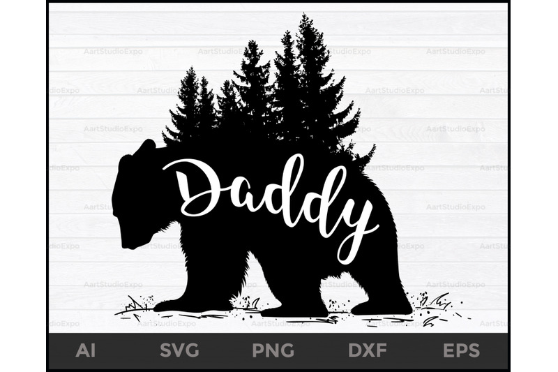 Download Daddy Bear SVG By Creative Art | TheHungryJPEG.com