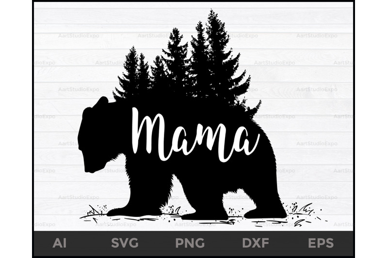 Mama Bear SVG,Mama Bear, Cut File,Silhouette, Cricut, Instant Download By Creative Art ...