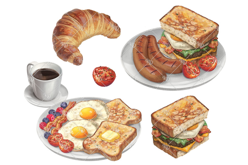 breakfast-food-clipart-elements