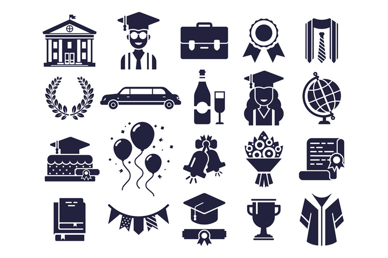 college-silhouettes-icons-graduate-day-student-graduation-cap-and-di