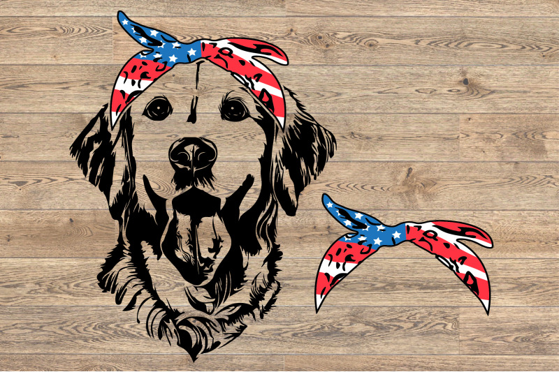 Download Lab SVG Labrador USA Bandana mask United States Flag Dog ...