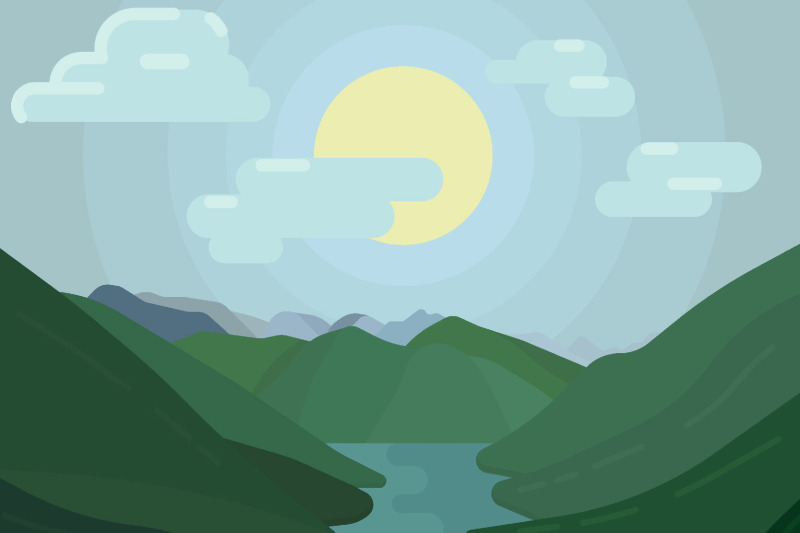 mountain-landscapes-vector-illustrations