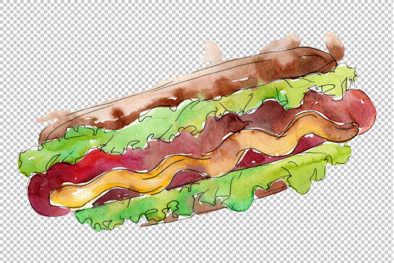 hot-dog-in-ukrainian-watercolor-png