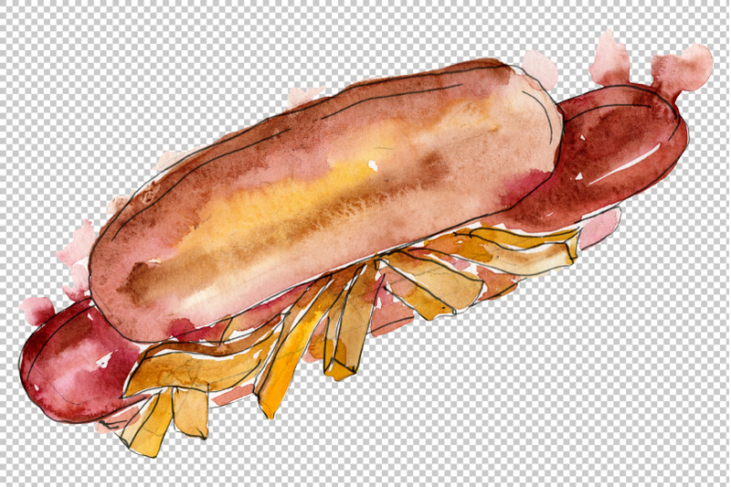 hot-dog-in-ukrainian-watercolor-png