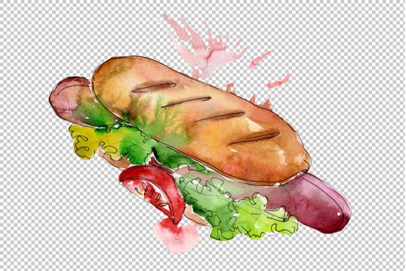 hot-dog-in-ukrainian-watercolor-png