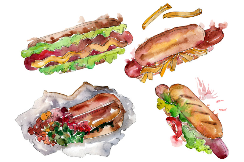 hot-dog-in-ukrainian-watercolor-png