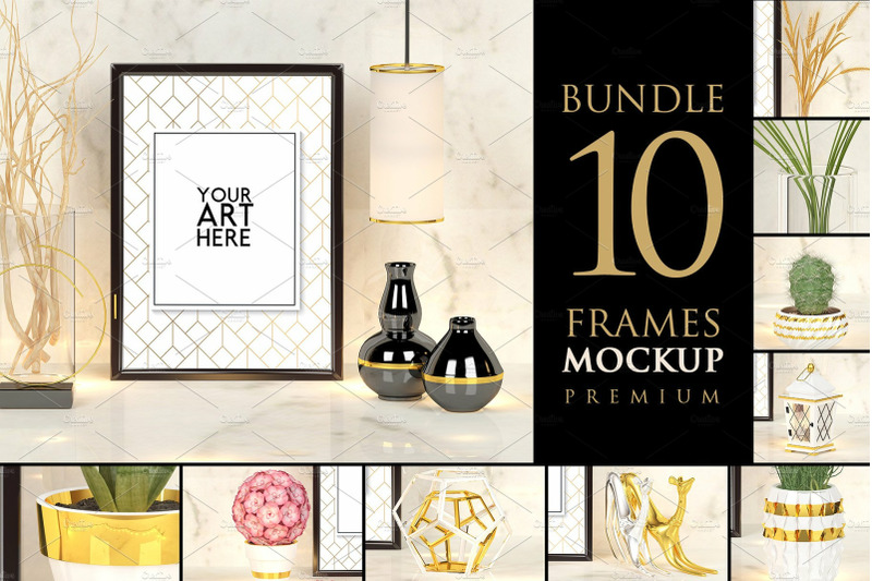 bundle-10-frames-mockup-premium