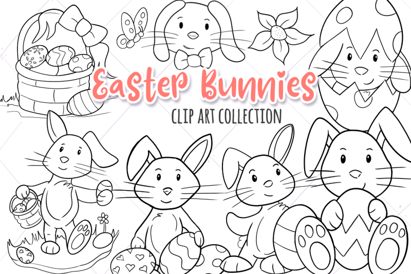 easter-bunny-digital-stamps