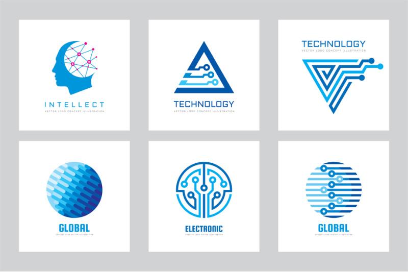 electronic-technology-logo-set