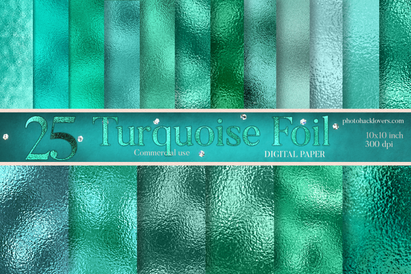 Download Turquoise foil digital paper By photohacklovers ...