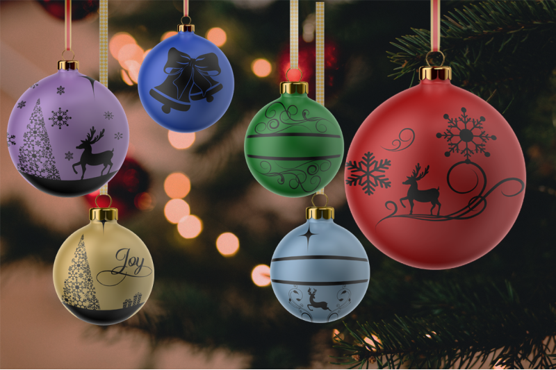 Christmas Ornaments SVG Cut Files Pack By Anastasia Feya ...