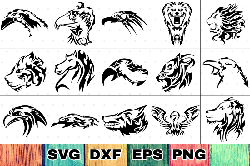 Tribal Animals SVG Cut Files Bundle By Anastasia Feya ...