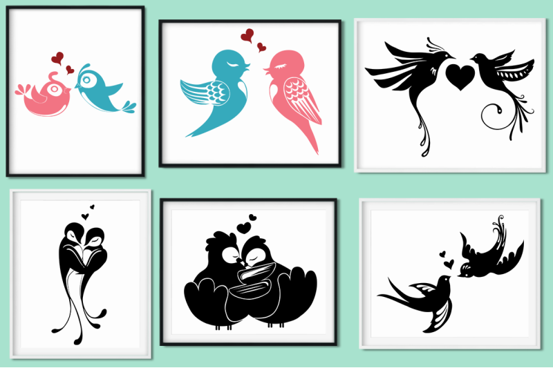 Free 298 Love Birds Svg SVG PNG EPS DXF File