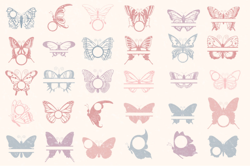 Download Butterfly SVG, Butterfly Monogram SVG Cut Files Bundle By ...