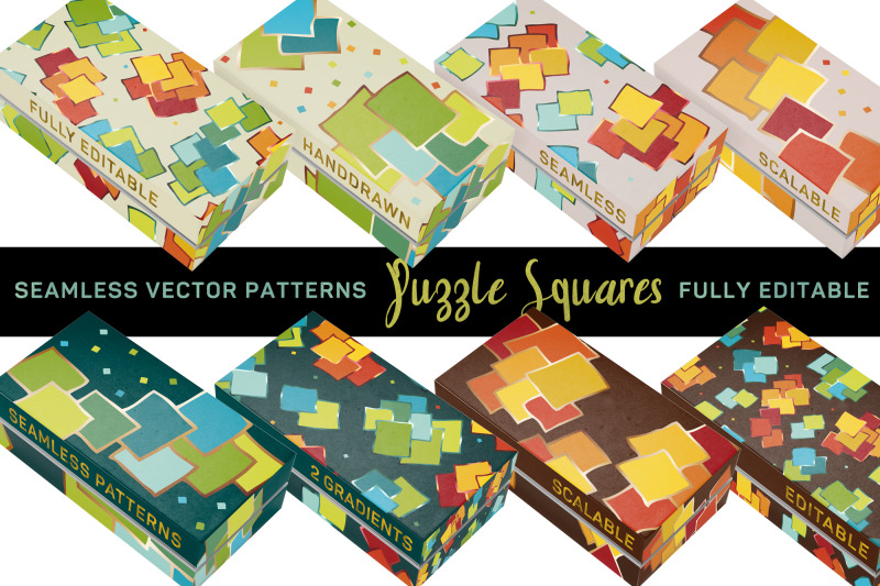 quot-puzzle-squares-quot-vector-patterns-fully-editable