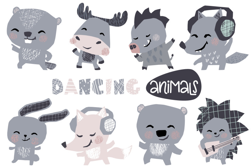 dancing-animals-music-kids-vector