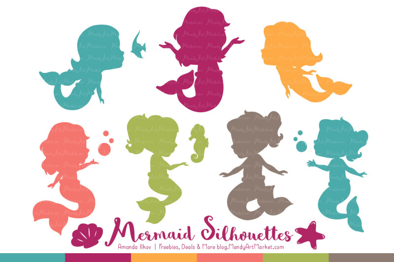 sweet-mermaid-silhouettes-vector-clipart-in-bohemian