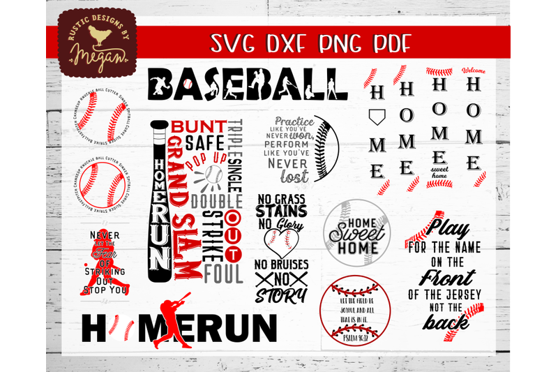 Download Baseball SVG Wood Sign Bundle Cut Files By Rustic Designs ...