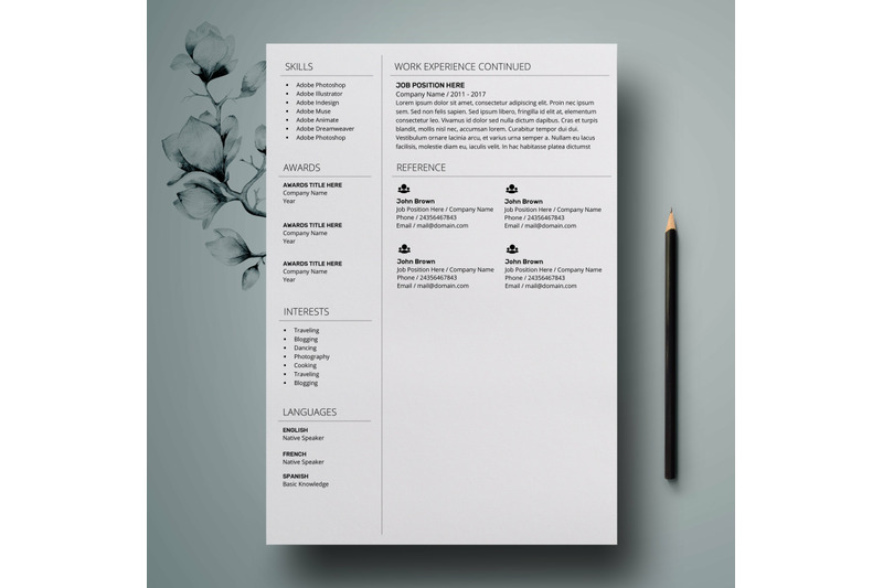 resume-template-cv-template-amanda