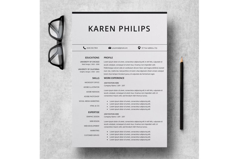 resume-template-instant-download-standard-cv-format-karen