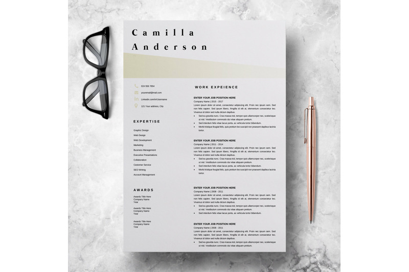 resume-template-microsoft-word-professional-cv-layout-camilla