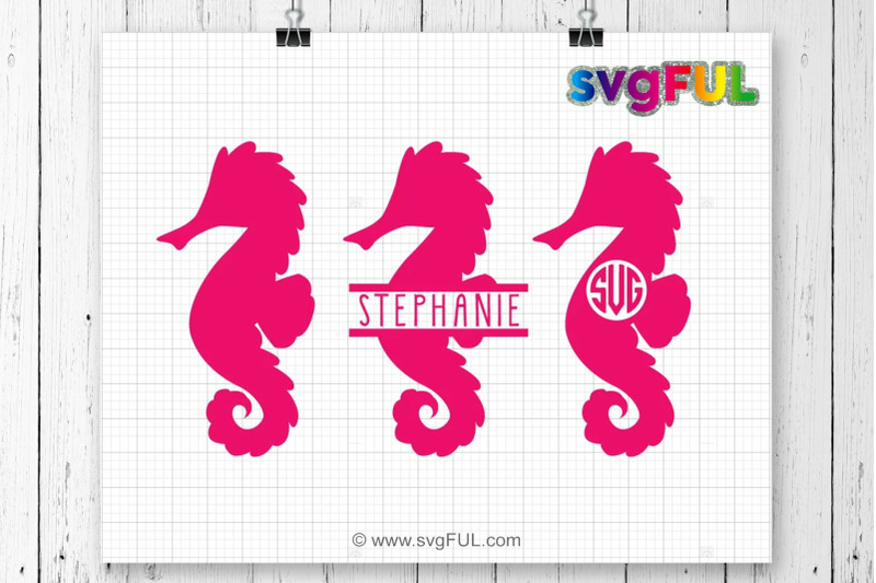 Download Seahorse Svg, Seahorse Monogram Svg, Seahorses, Split ...