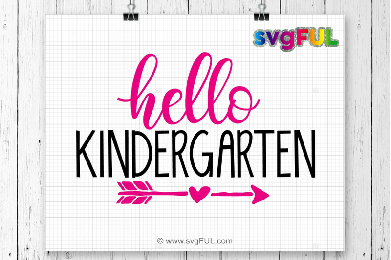 Download Hello Kindergarten SVG, School Svg, Svg Files, Silhouette ...