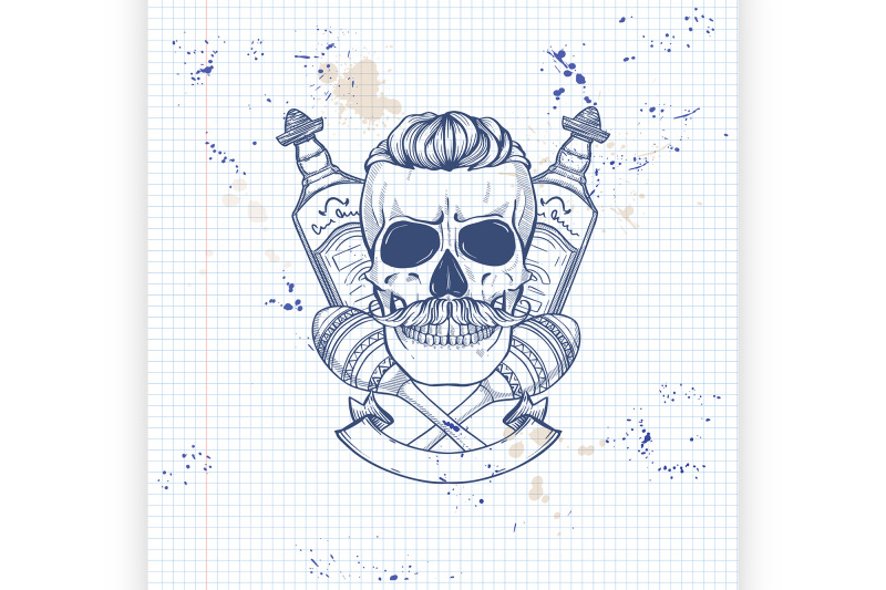 mexican-sketch-skull