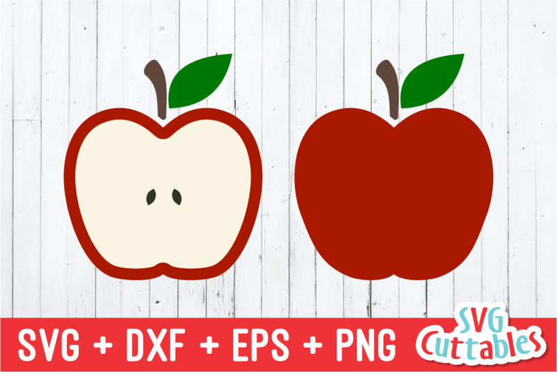 Apple | Teacher | SVG Cut File By Svg Cuttables | TheHungryJPEG