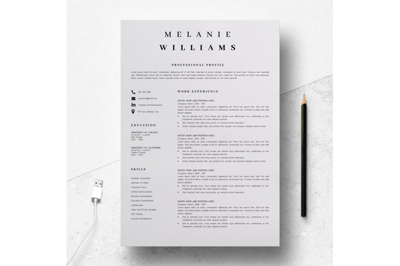 resume-template-minimalist-cv-template-word-4-page-melanie