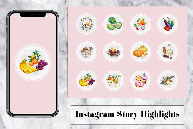 food-instagram-story-icons