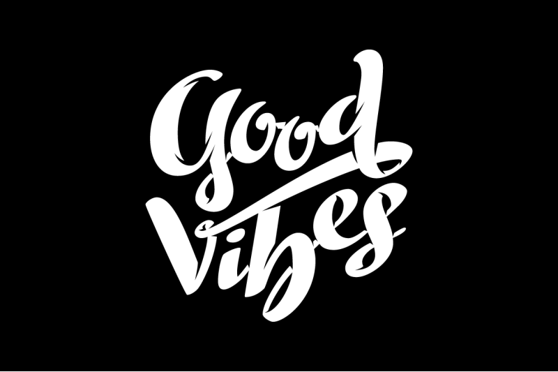 Good Vibes Lettering By Vectalex | TheHungryJPEG