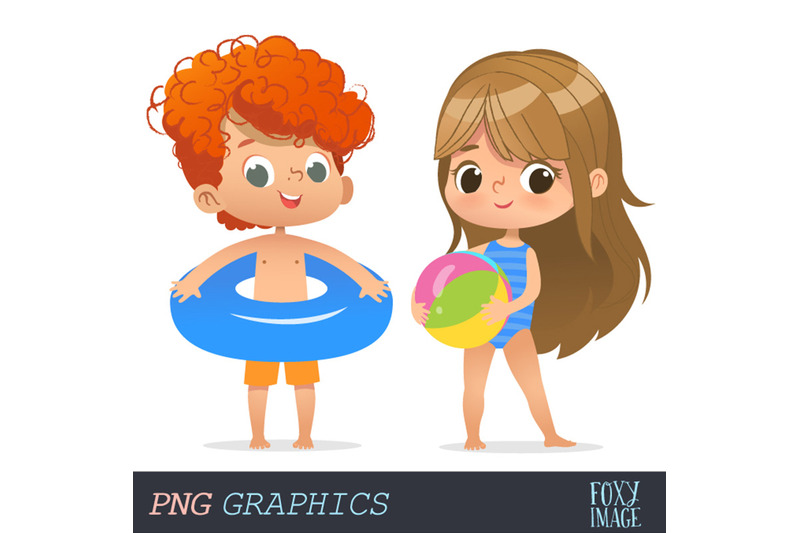 POOL PARTY Clipart Girl Pool Party Clipart Summer Clipart -  Israel