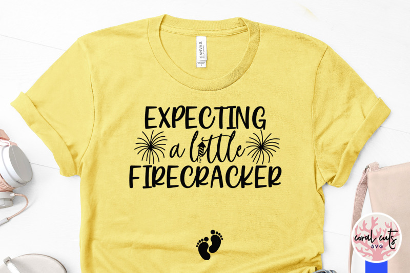 Expecting A Little Firecracker Mother Svg Eps Dxf Png Cutting File By Coralcuts Thehungryjpeg Com