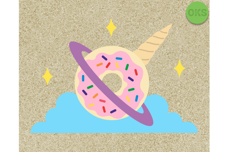 unicorn-planet-donut-svg-vector-clipart-download