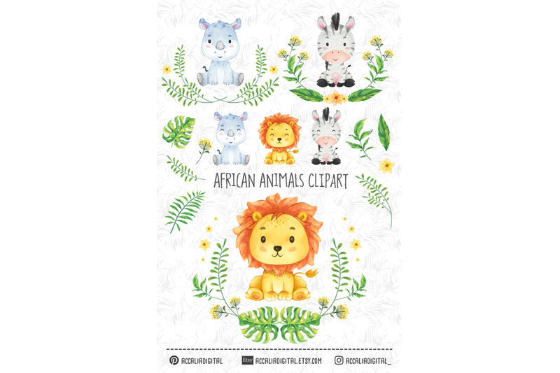 african-safari-animals-set-1
