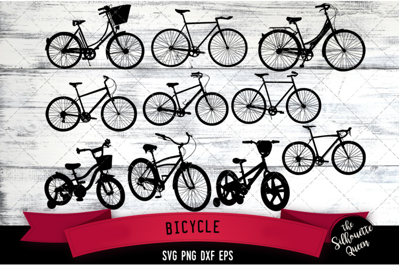 Download Bicycle svg file, svg cut file, silhouette studio, cricut design space By The Silhouette Queen ...