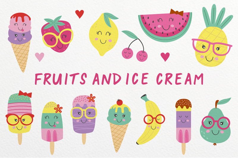fruits-and-ice-cream-collection