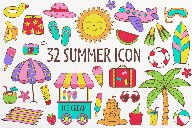 summer-icon-collection